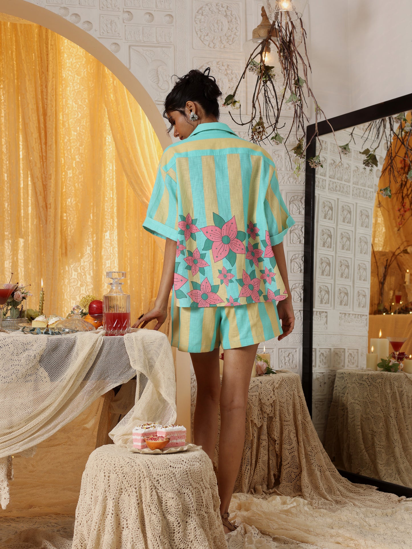 Yellow Blue Stripe Shirt