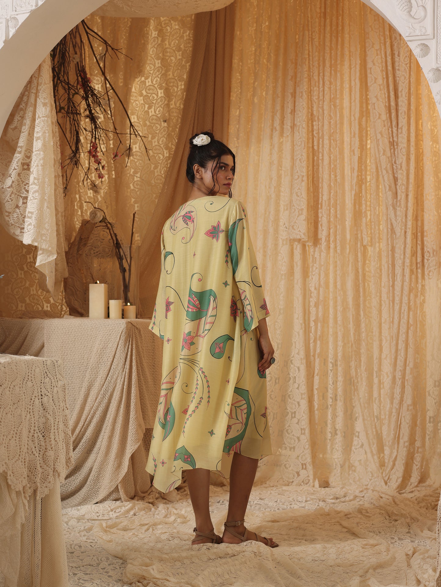 Yellow Paisley Tunic Dress
