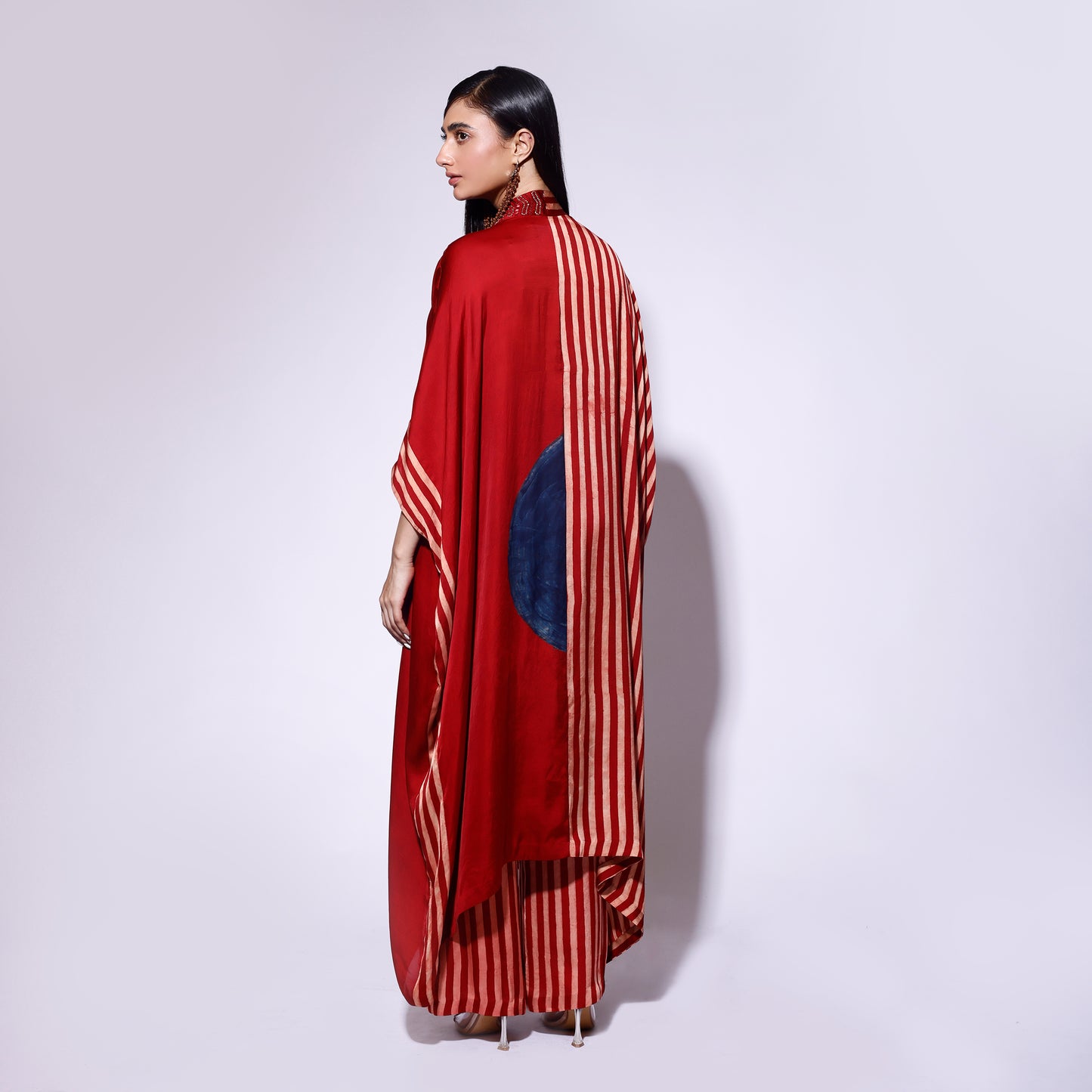 Stripe Circle Cape Dress