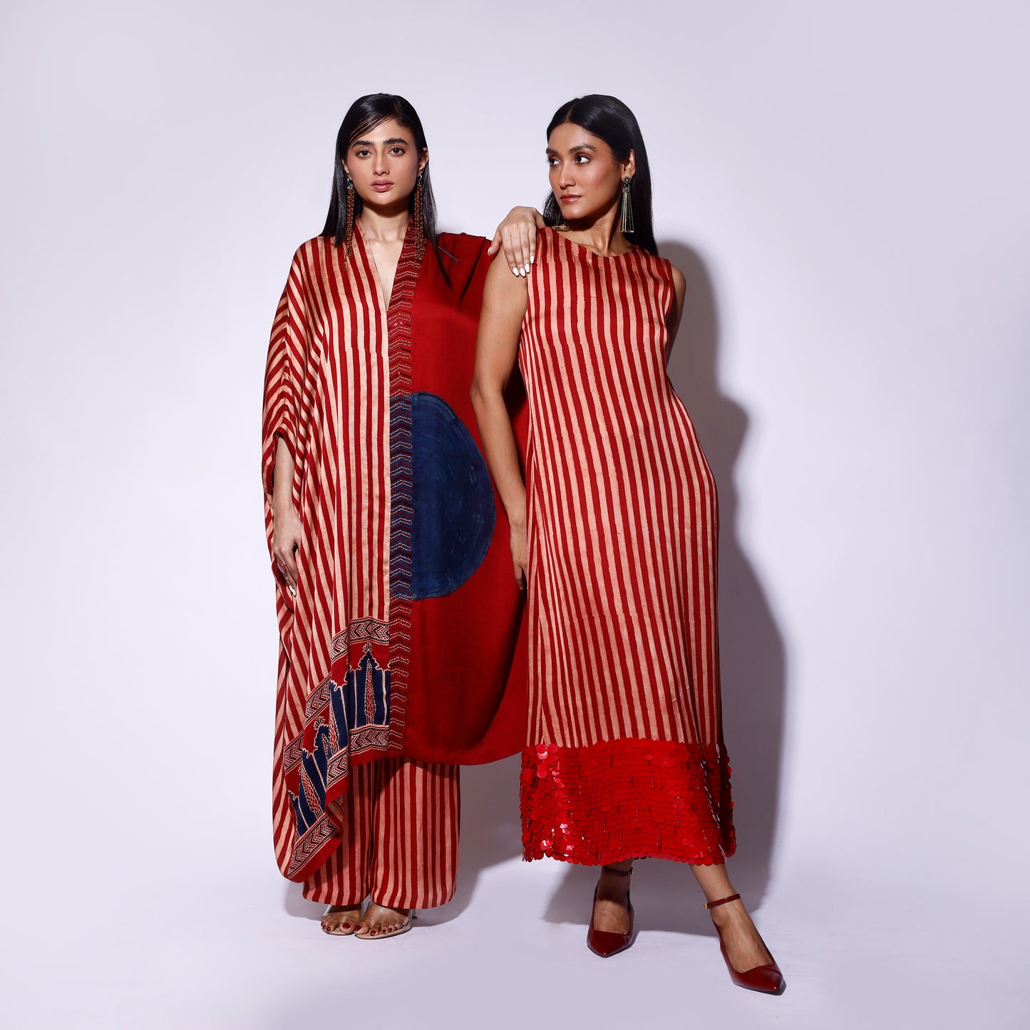 Red White Stripe Midi