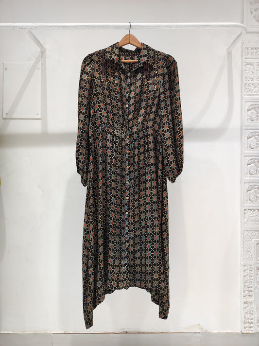 Lotus Pond A-line Fringed Dress