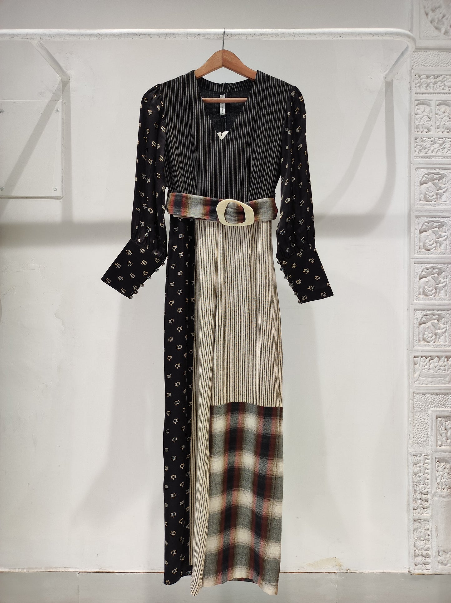 Vintage Lotus Puff Sleeve Jumpsuit