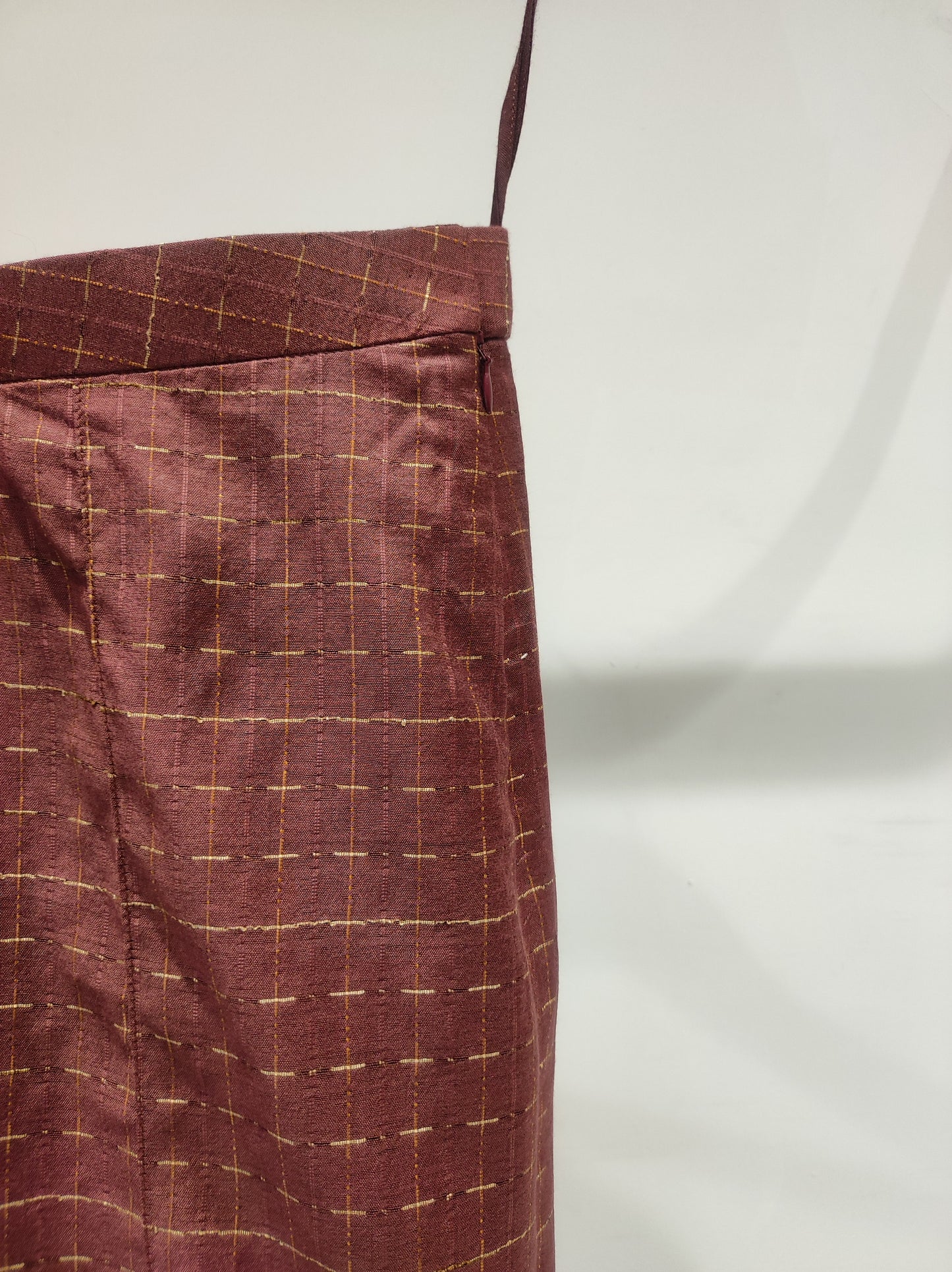 Maroon Check Pants