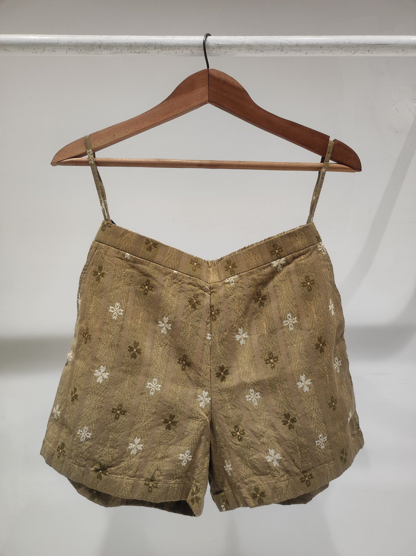 Olive Cotton Shorts
