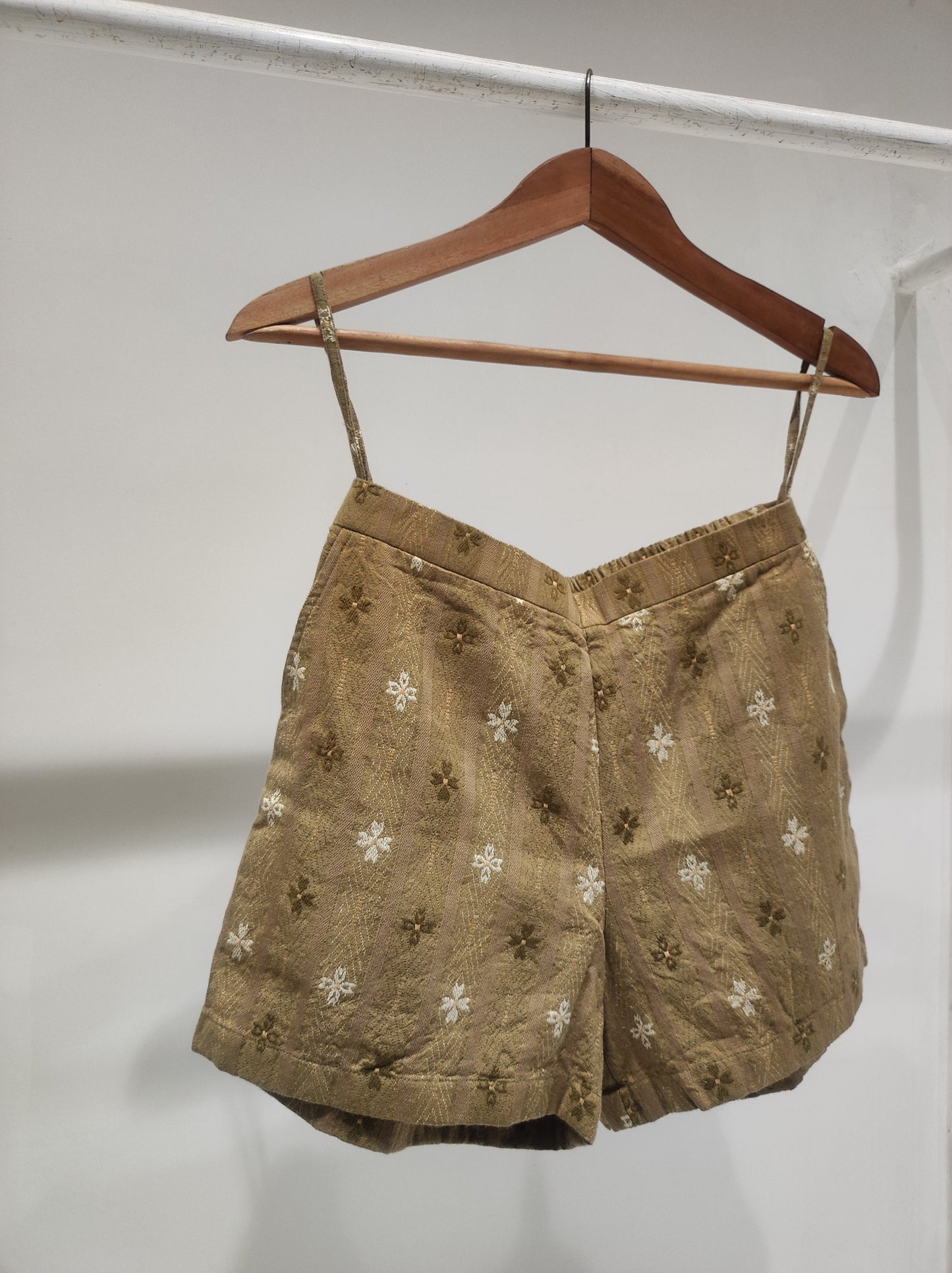 Olive Cotton Shorts