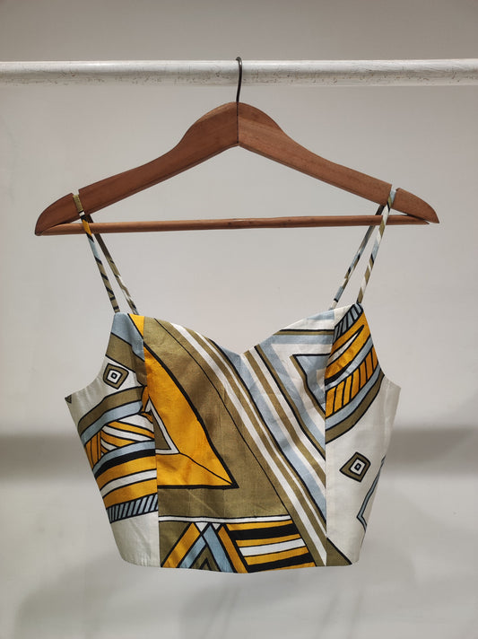 Yellow Silk Bustier