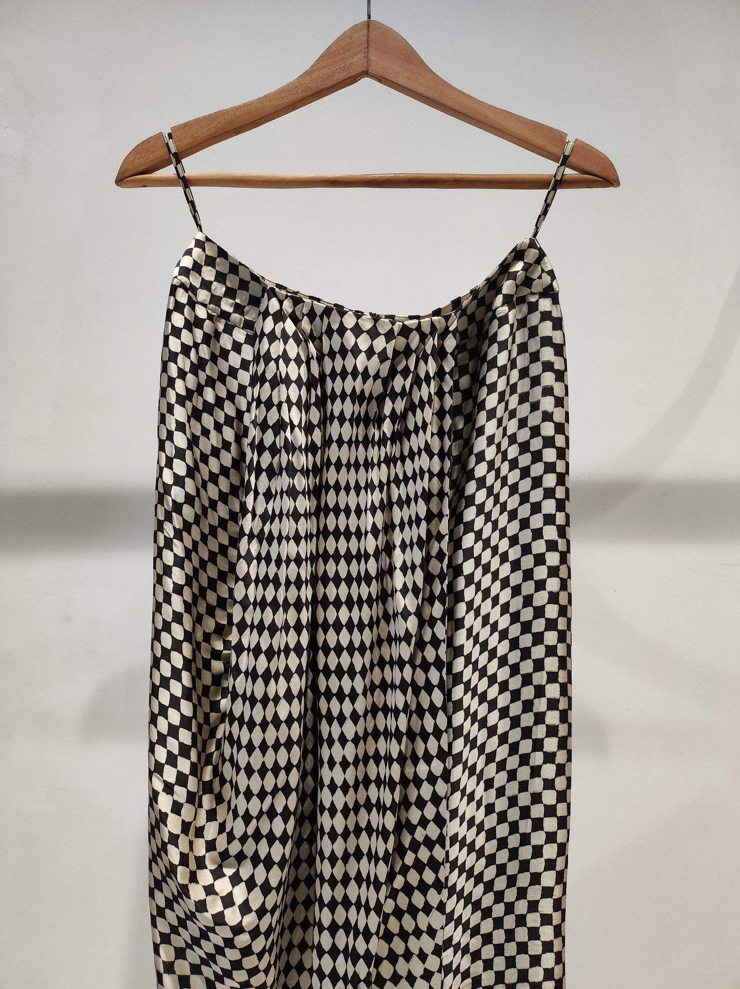 Ajrakh Checks Drape Skirt