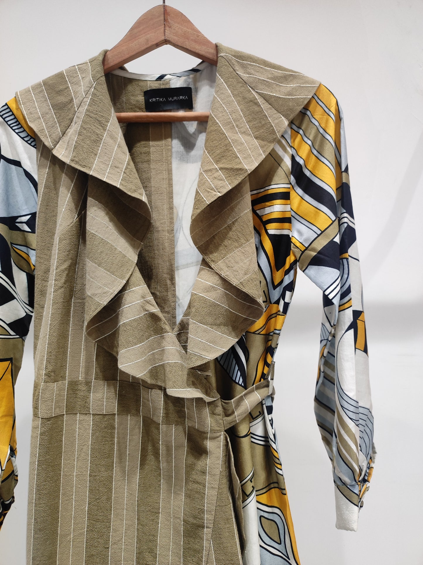 Half & Half Wrap Dress