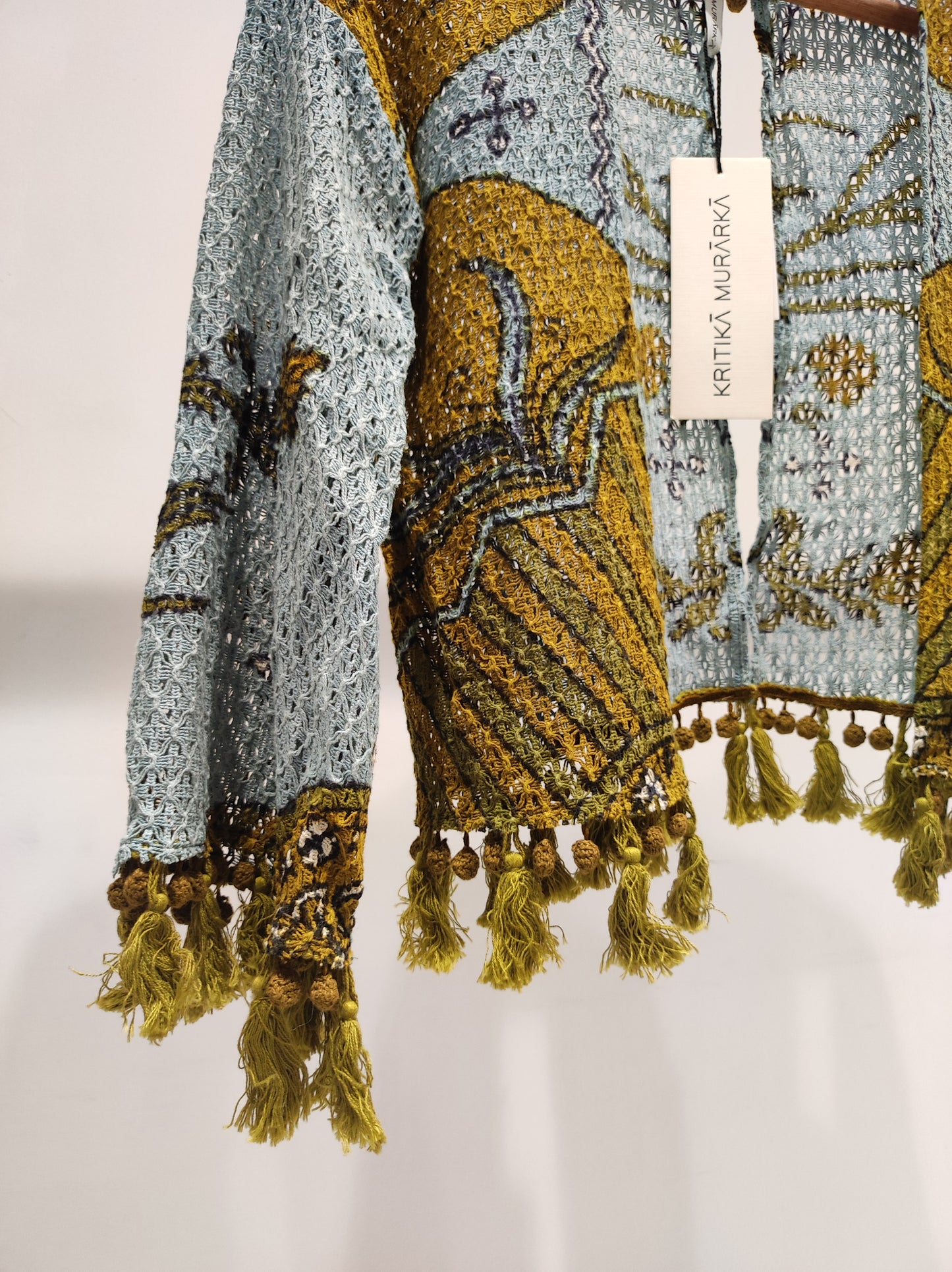 Sky Cotton Net Tassel Cape