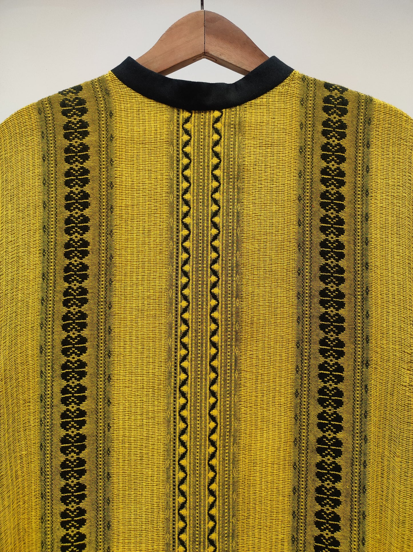 Yellow Weave Long Fringe Dress
