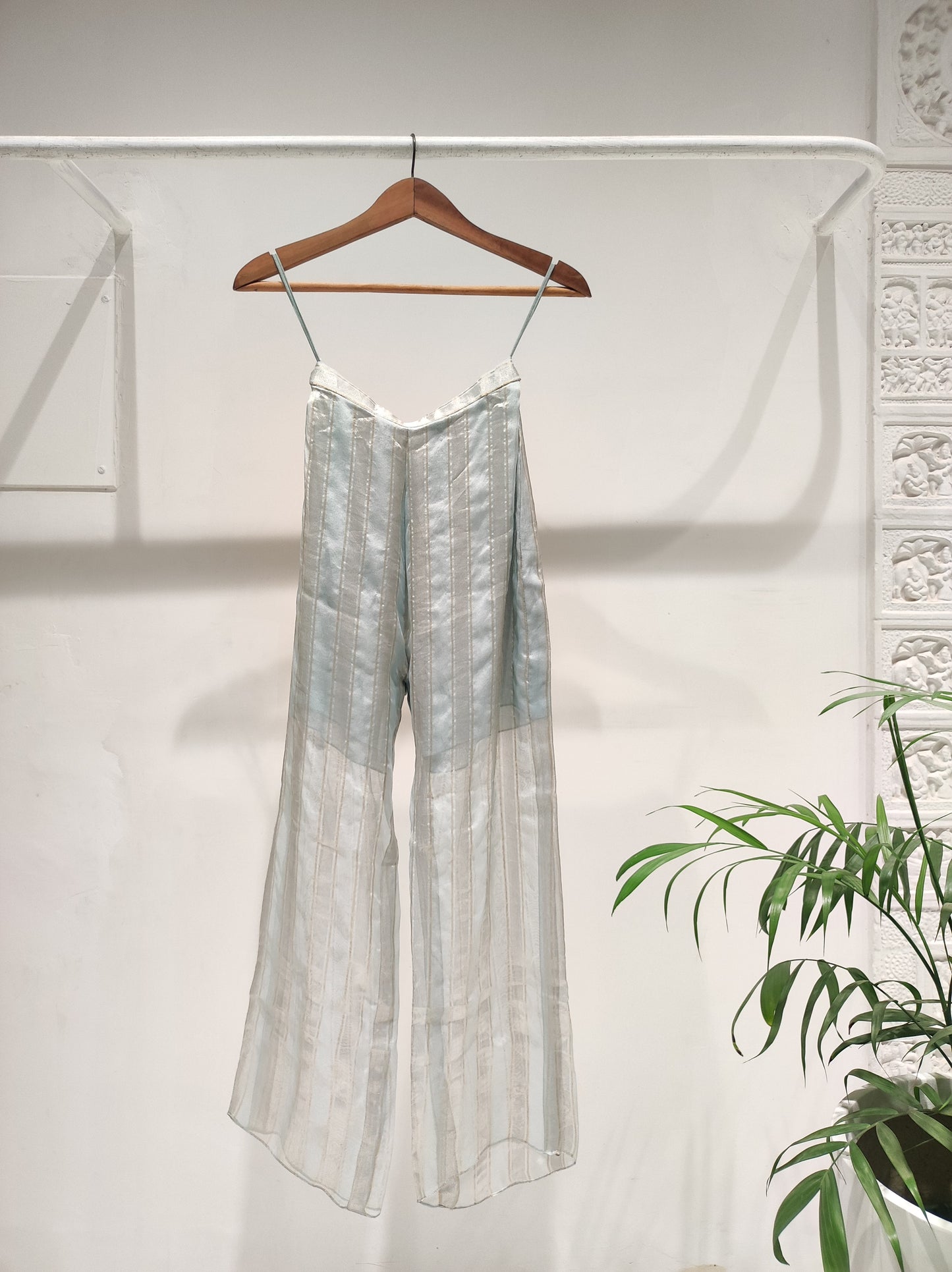 Sky Organza Stripe Pants