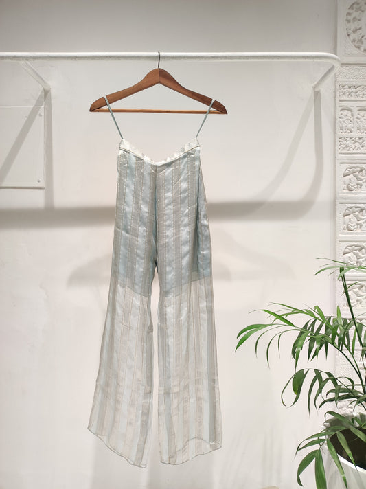 Sky Organza Stripe Pants