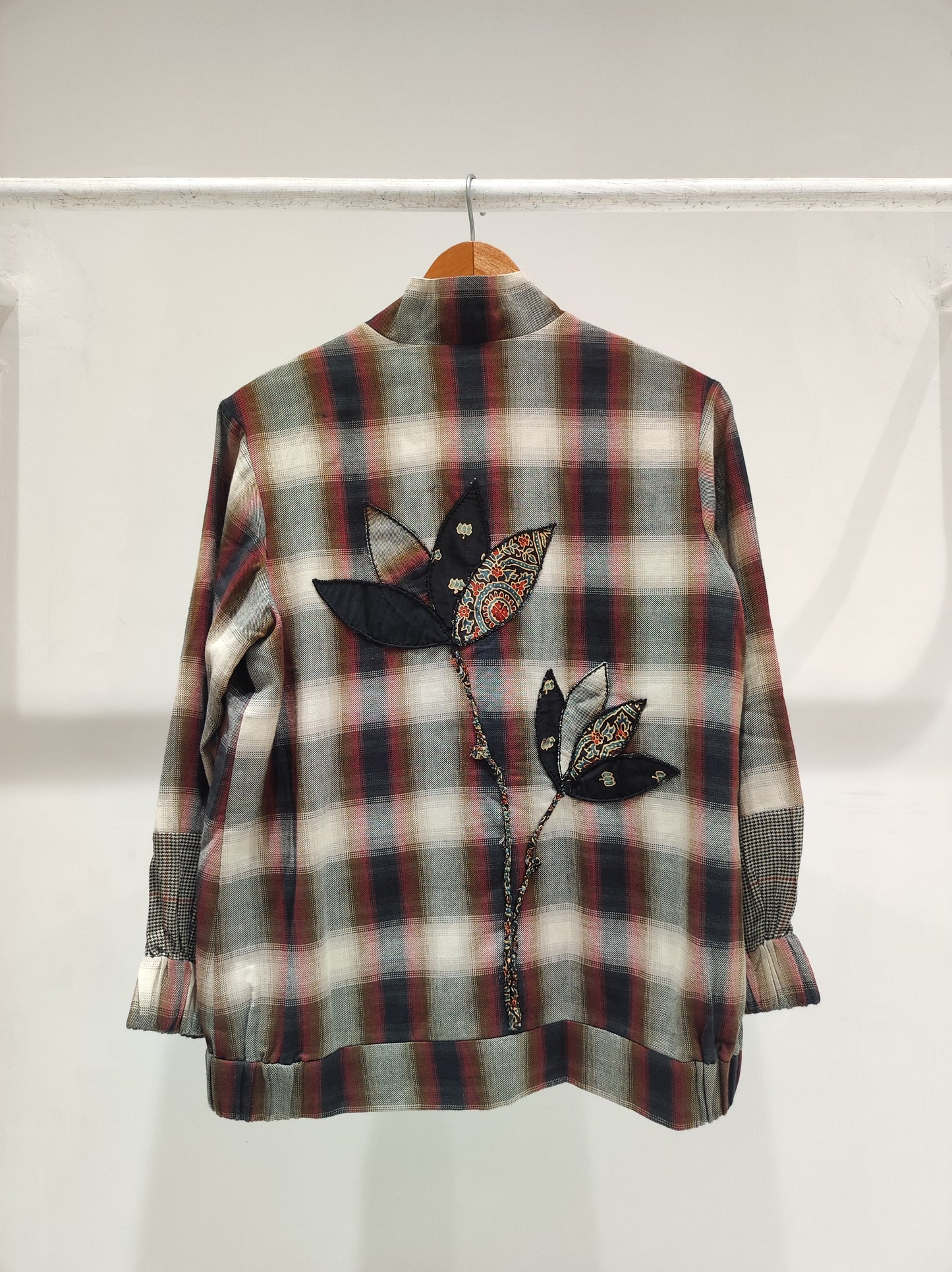 Lotus Applique Bomber Jacket