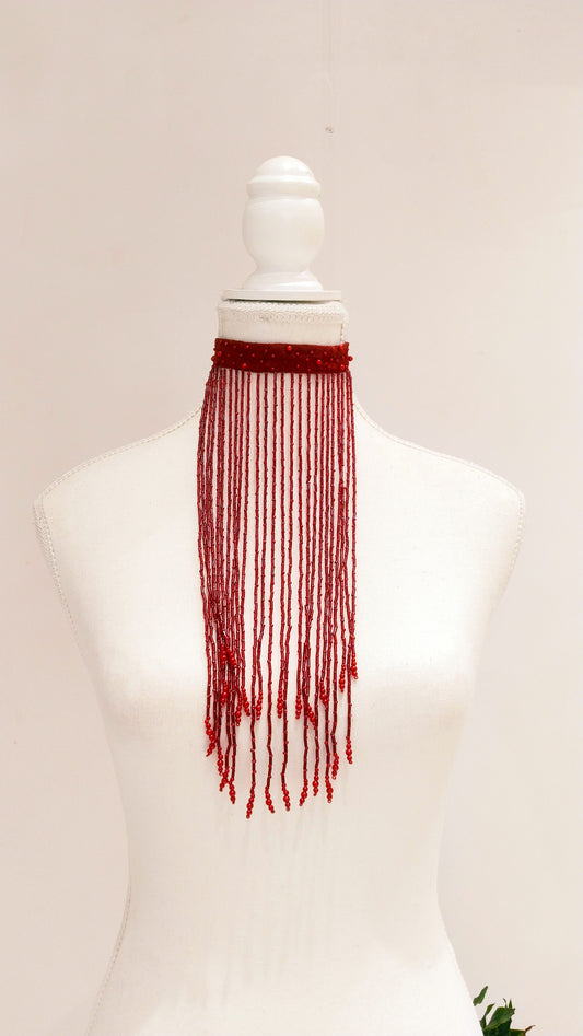 Red Sequin Neckpiece