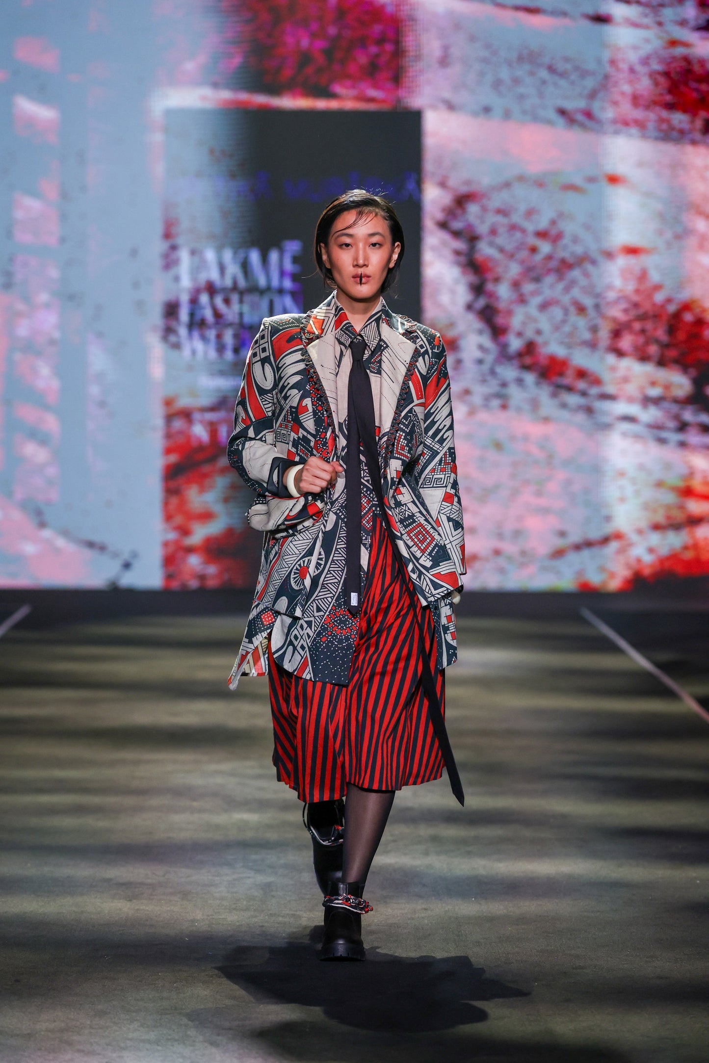 Rust Print Linen Shirt Dress