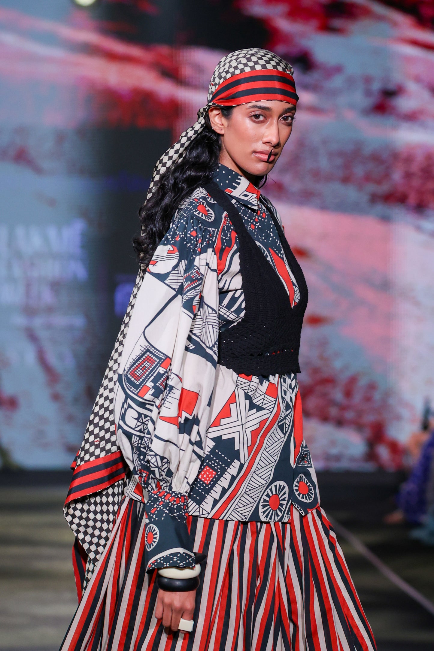 Ajrakh Check Dupatta