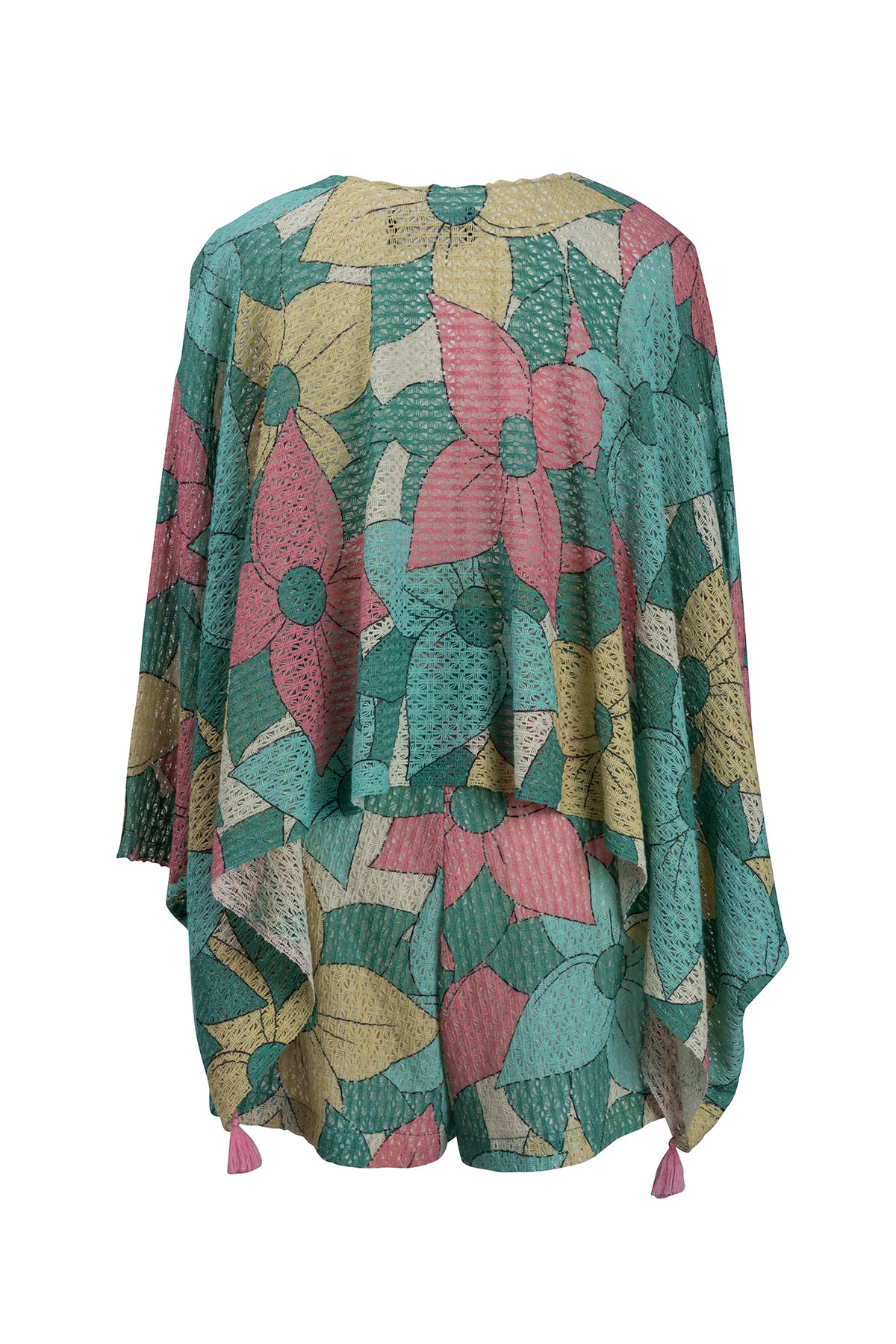 Big Floral Kaftan Top and Shorts Set