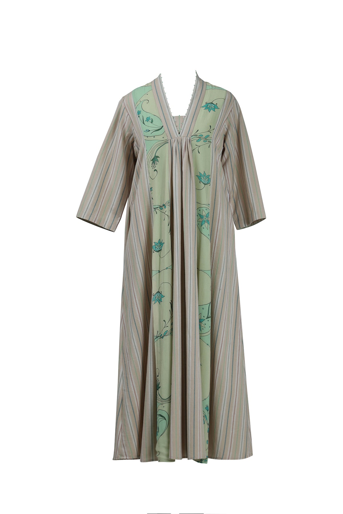 Mint Circle Stripe Panel Dress