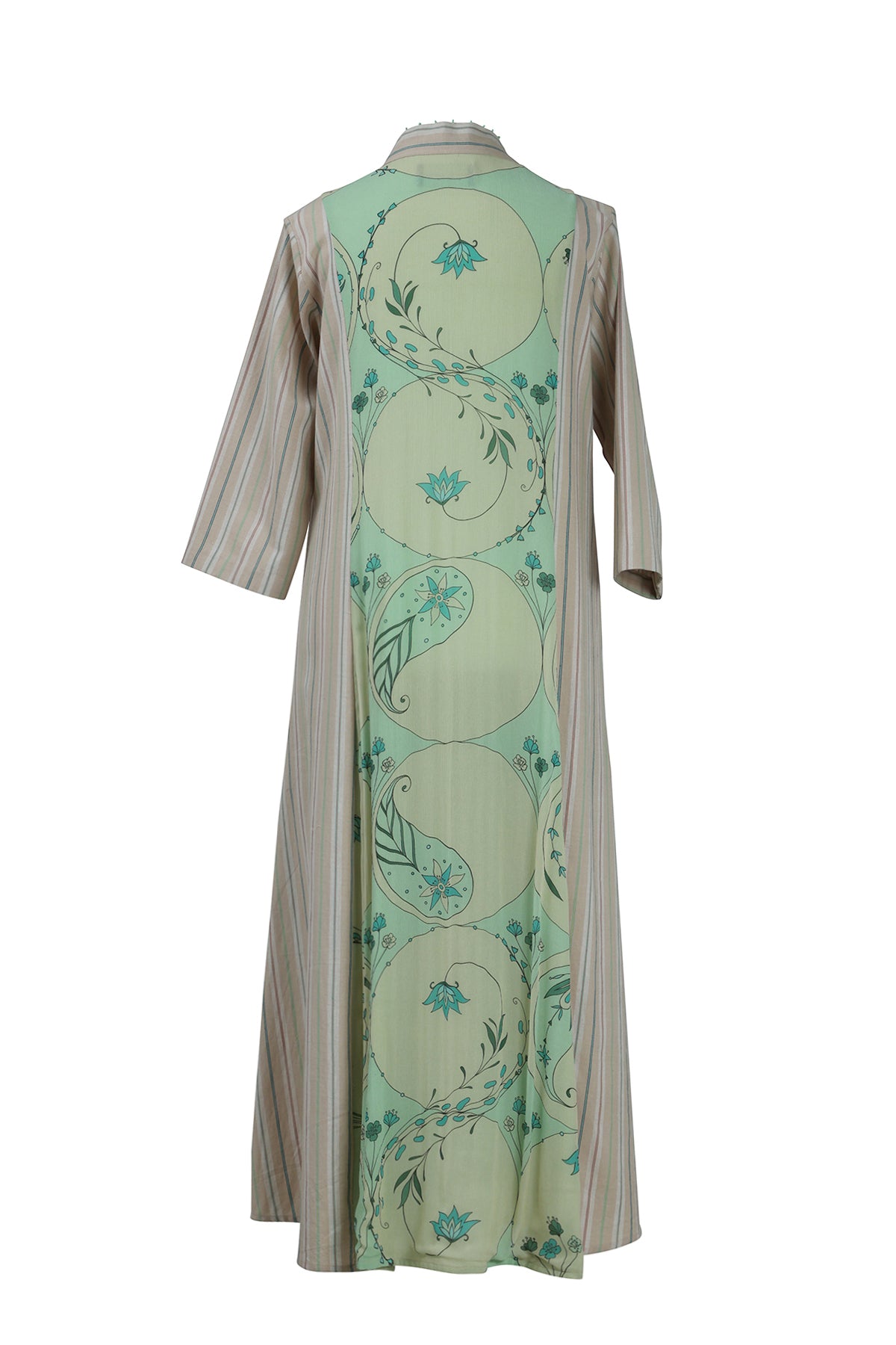 Mint Circle Stripe Panel Dress