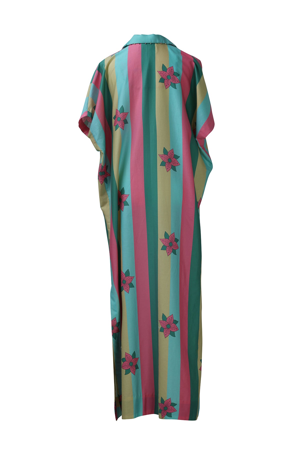 Multicolor Stripe Kaftan Dress