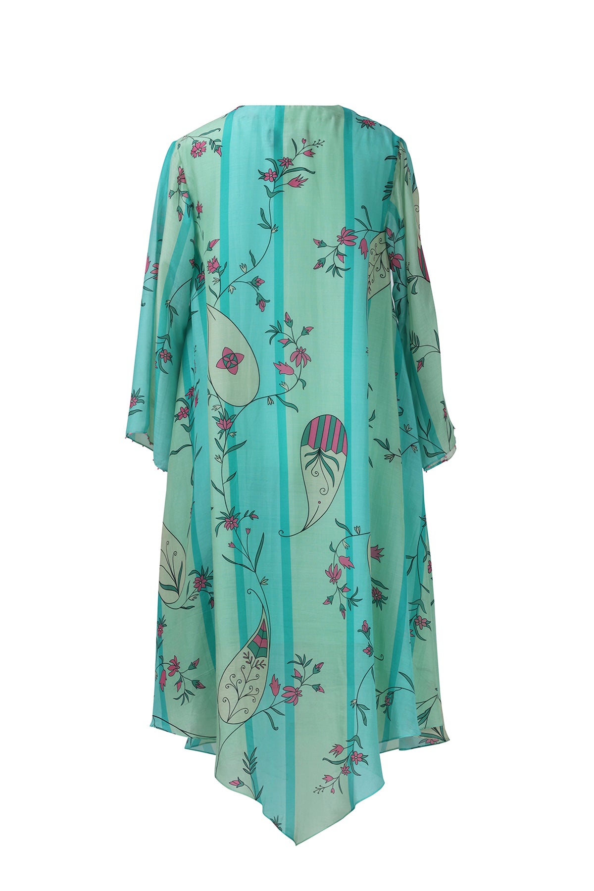 Mint Blue Stripe Tunic Dress