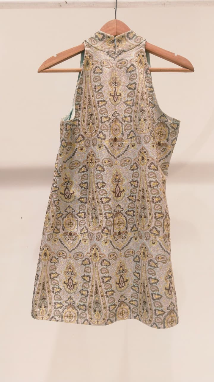 Grey Embroidered Halter Neck Top