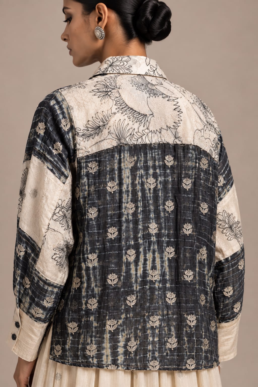 Black Tie Dye Patch Shirt