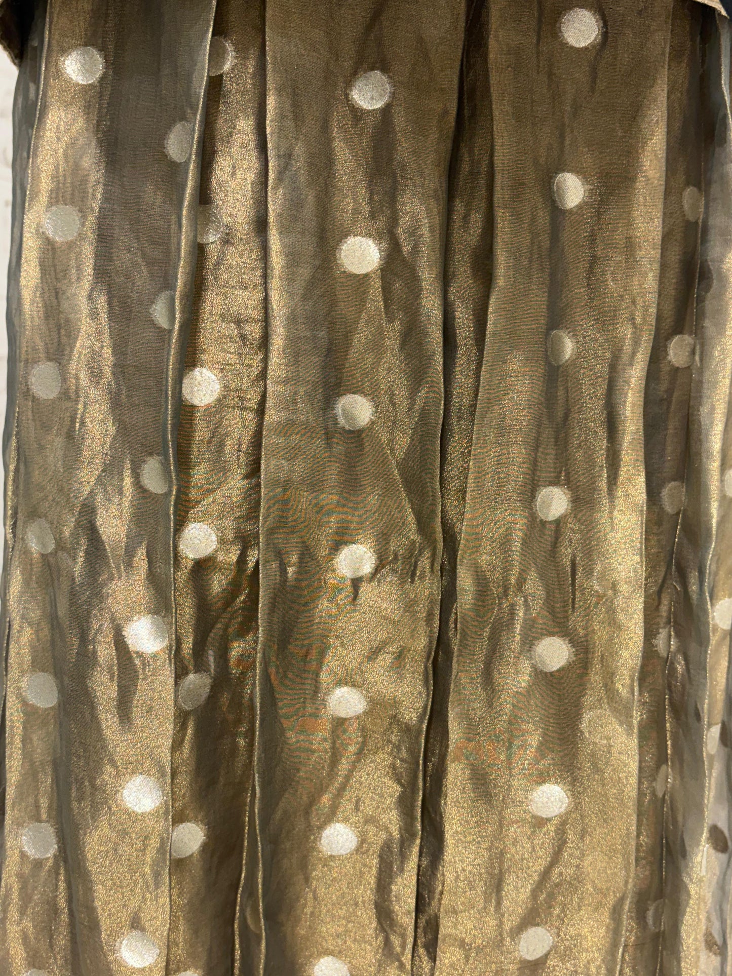 Beige Gold Checks Blazer & Skirt