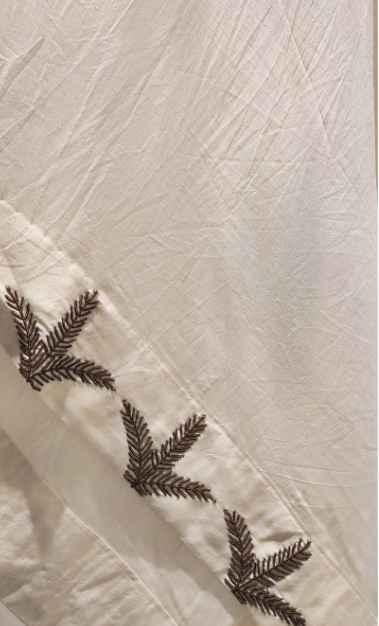 White Embroidered Drape Tunic