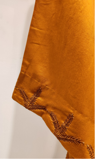 Mustard Embroidered Drape Tunic