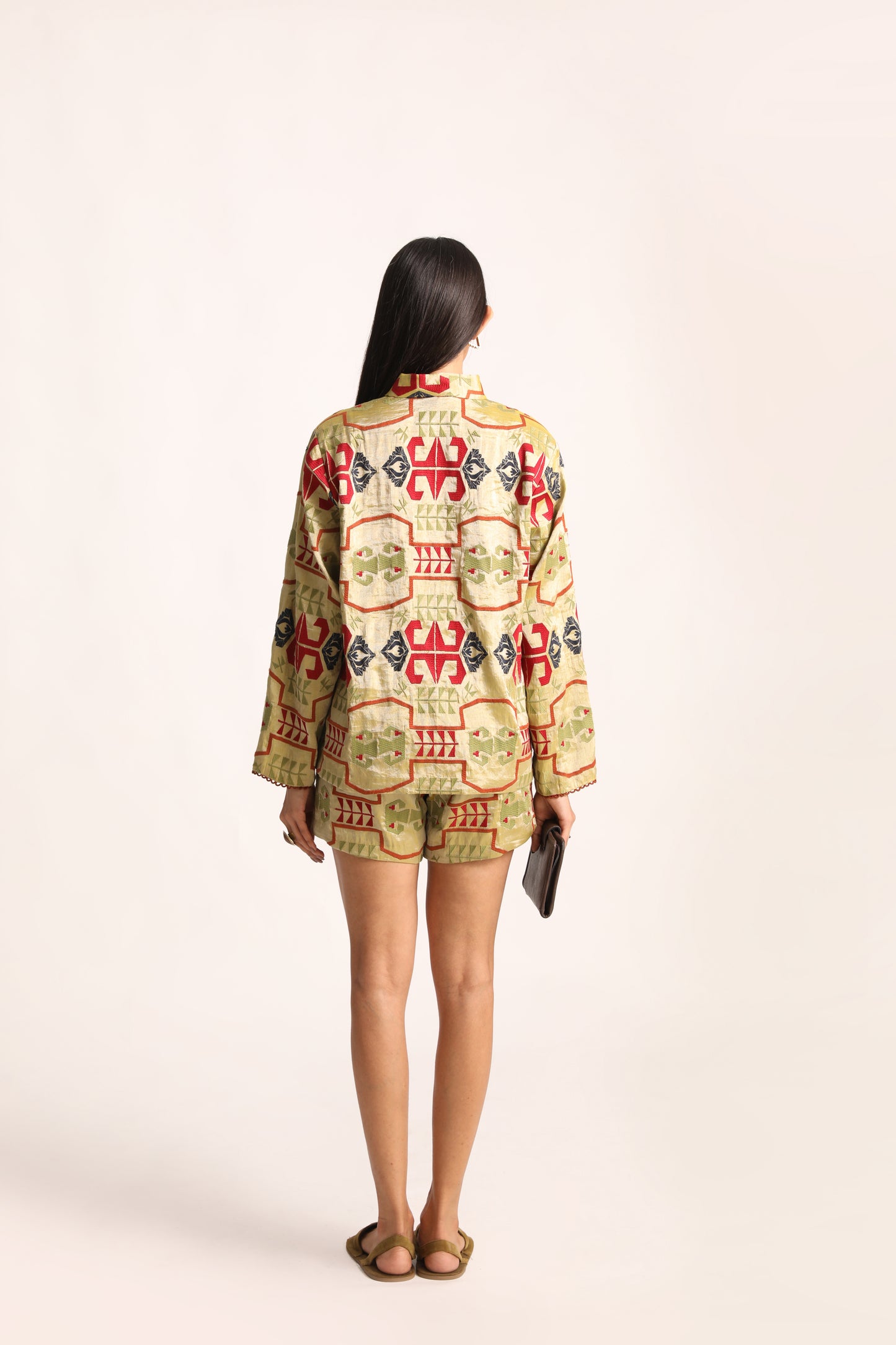 Turkish Embroidered Oversized Tissue Jacket