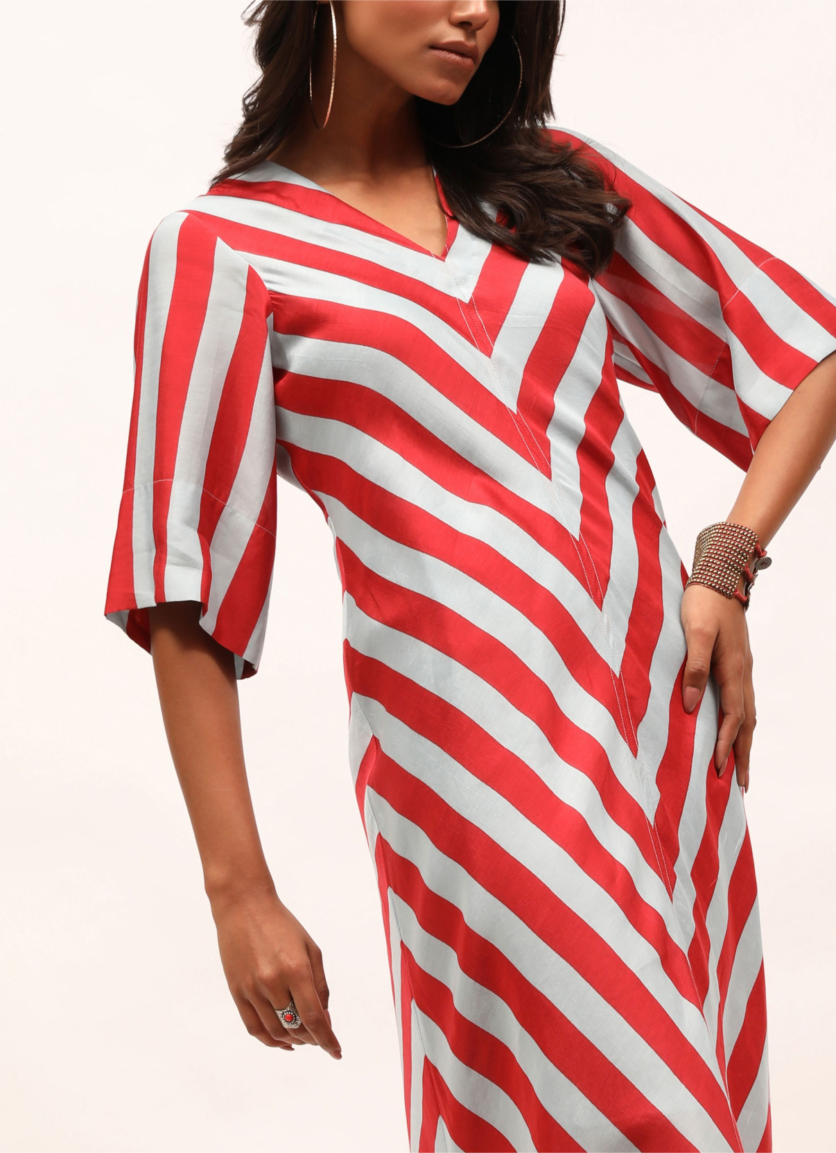 Red Blue Stripe Dress