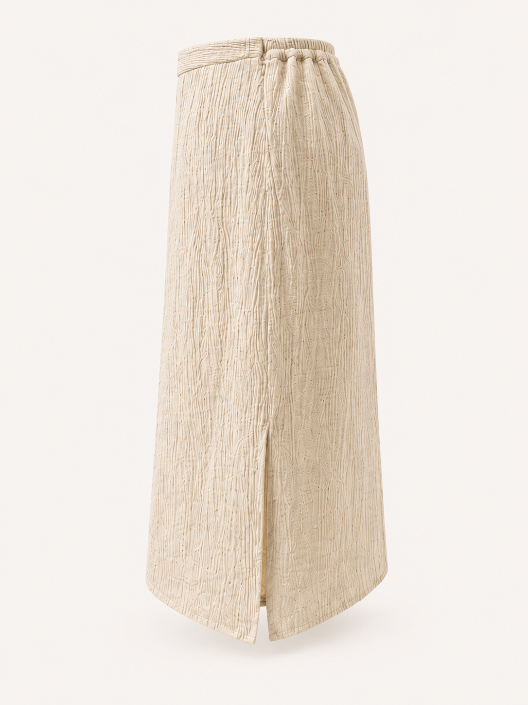 Ivory Crushed Cotton Net skirt