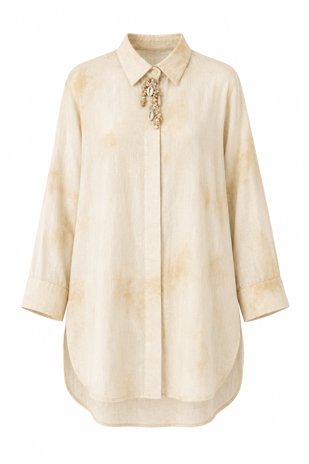 Ivory Ombré Linen Shirt