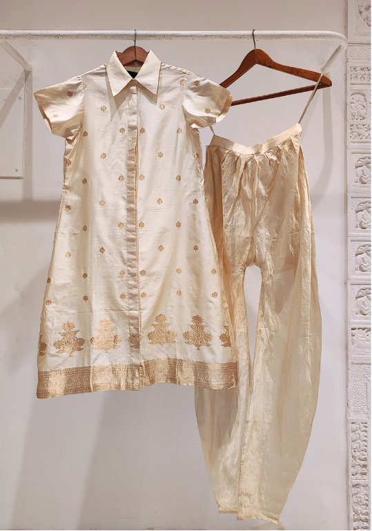 Banarasi Silk Shirt Pant Set