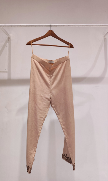 Peach Embroidered Pants