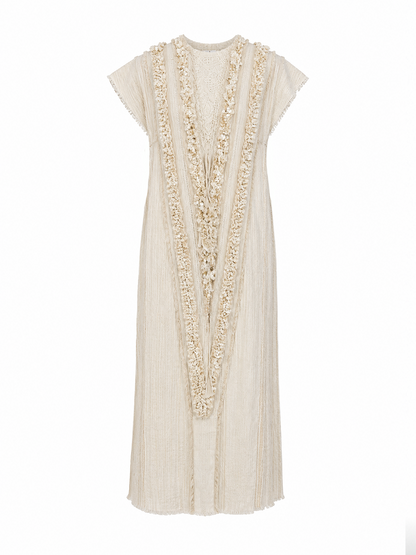 Ivory Lace Embroidered Midi