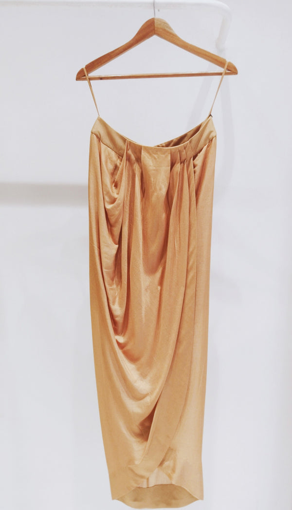 Orange Drape Skirt