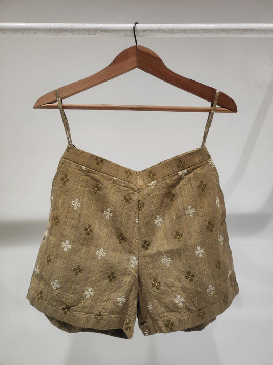 Olive Cotton Shorts