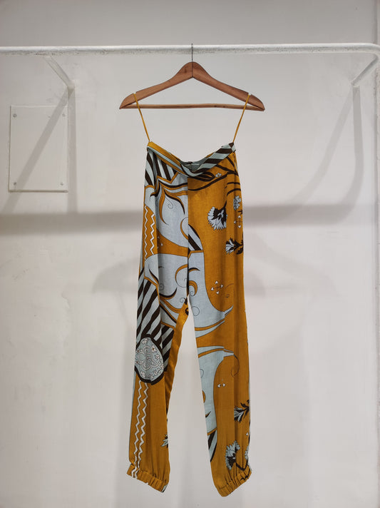 Mustard Printed Pants