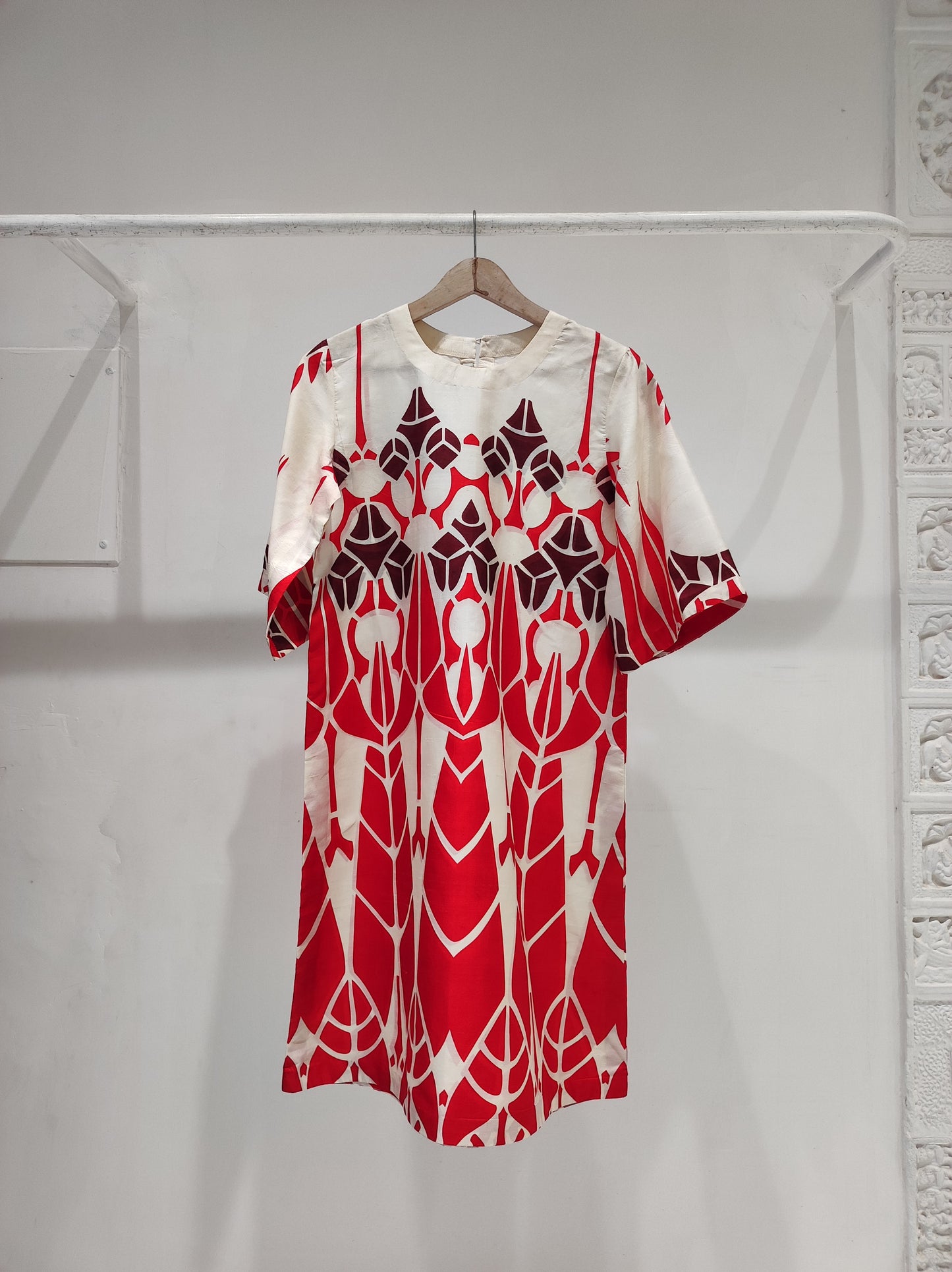 Red Print Shift Dress