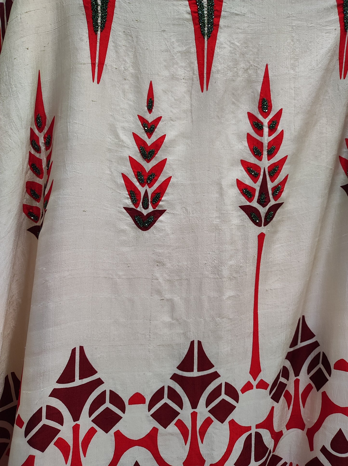 Red Print Off-Shoulder Maxi