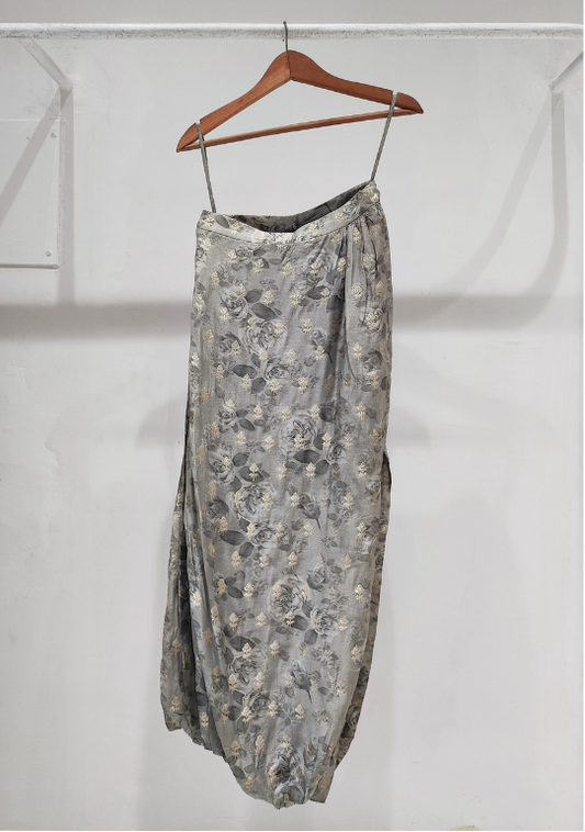 Grey Rose Drape Skirt