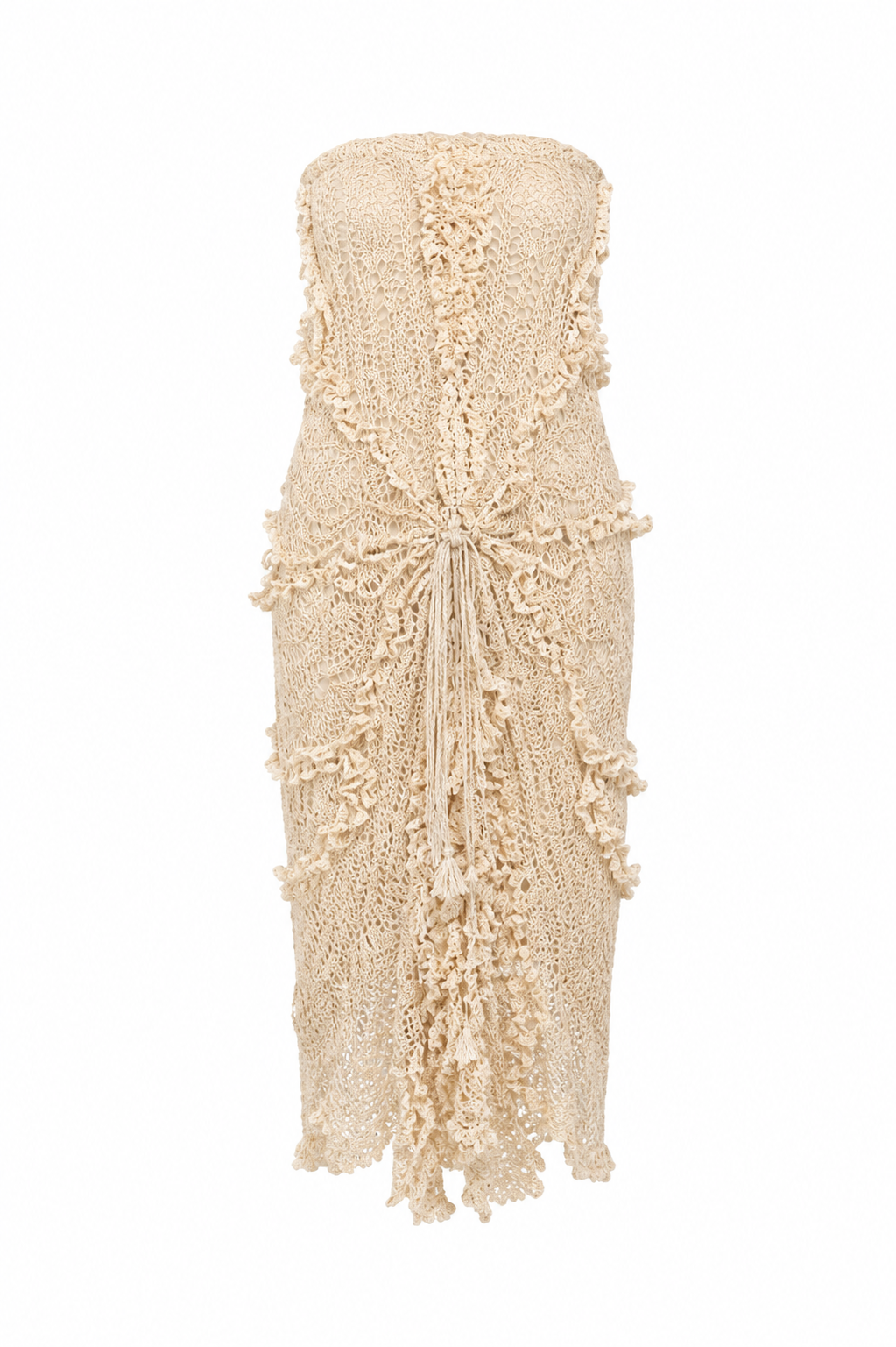 Ivory Crochet Tube Dress