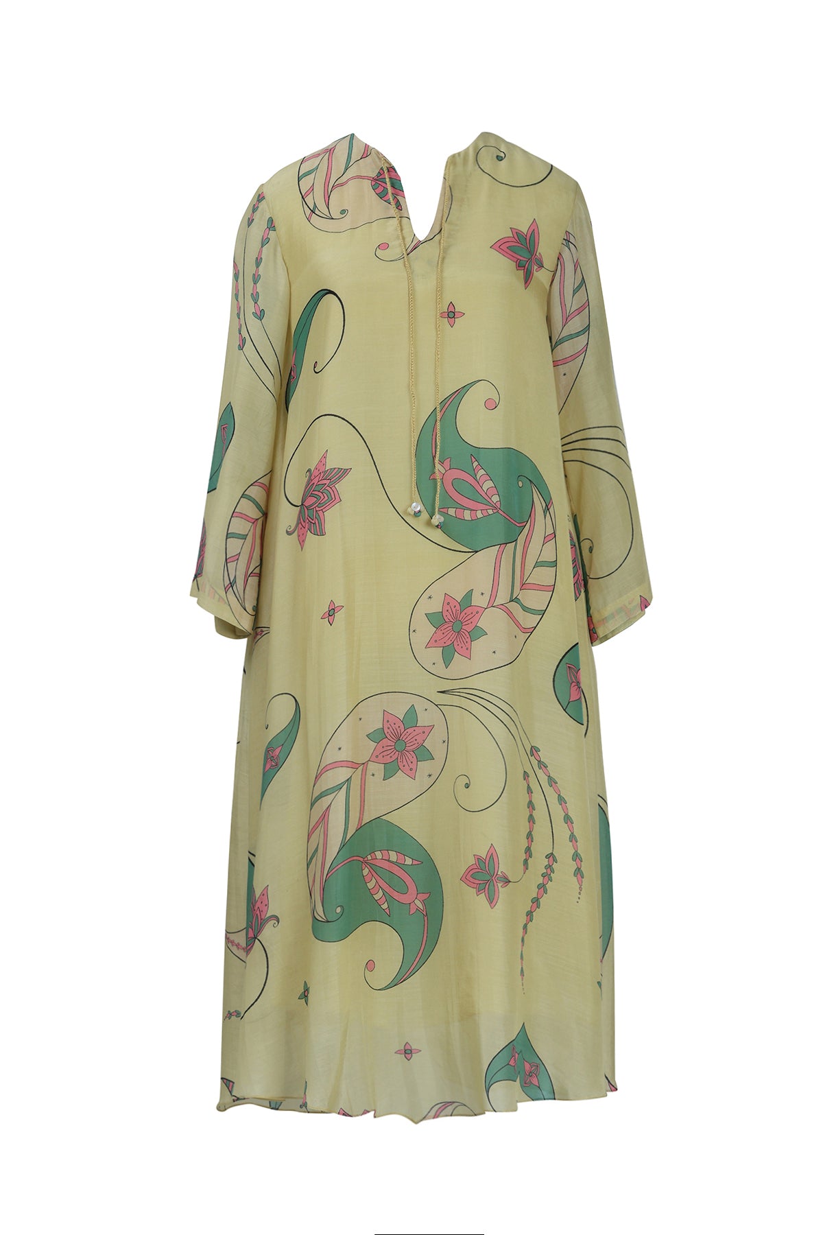 Yellow Paisley Tunic Dress