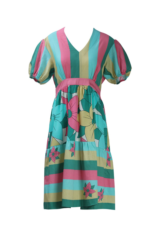 Multicolor Short Tier Dress