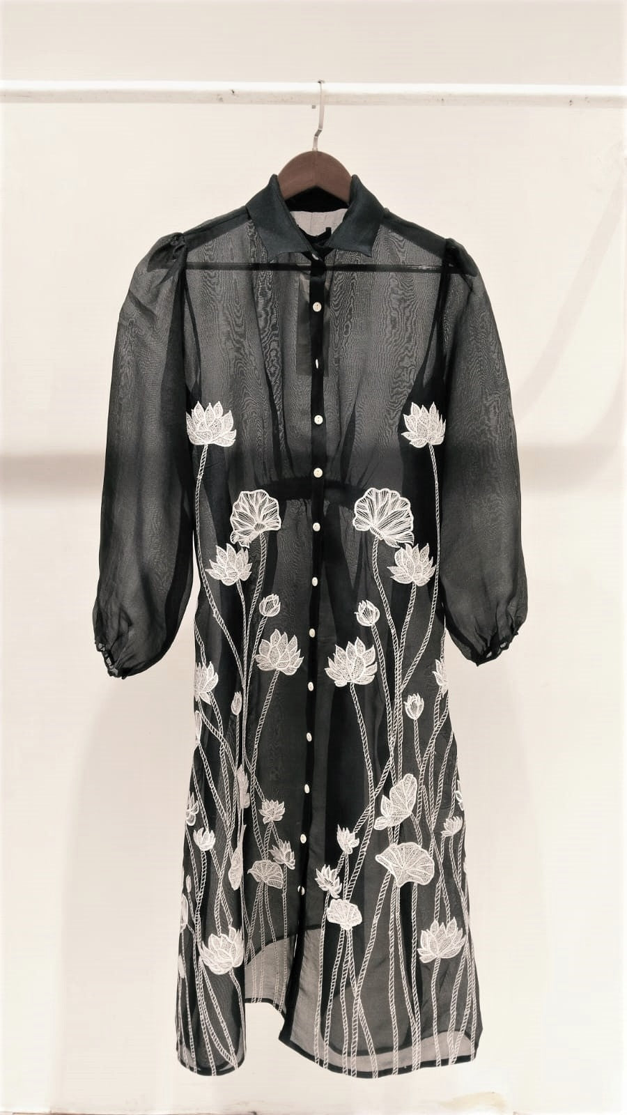 Black Lotus Organza Emb Dress