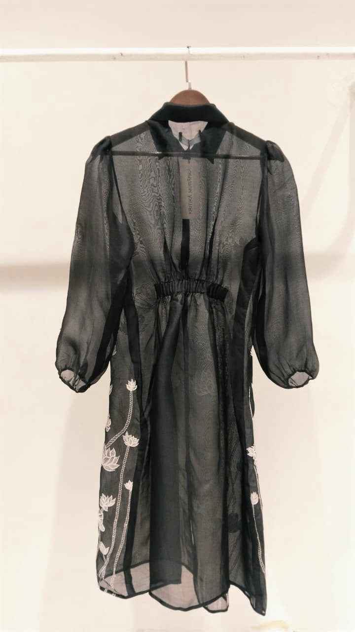Black Lotus Organza Emb Dress