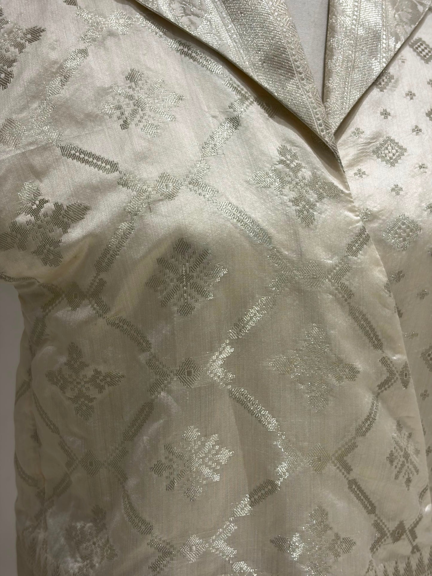 Ivory Benarasi Wrap Top & Skirt