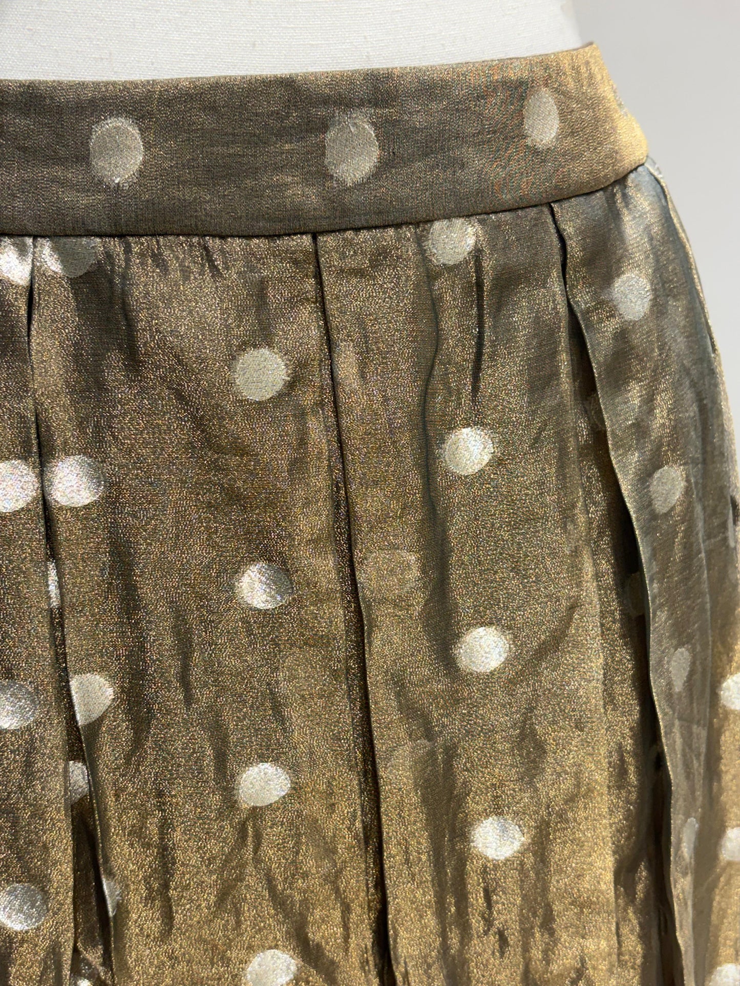 Beige Gold Checks Blazer & Skirt